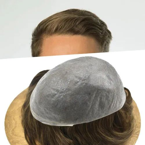 Vista 23 de Mens Toupee Europeo Cabello Humano Toupee Para Hombres Pieza De Pelo V-Looped Sistema De Cabello Para Hombres Piel Super Delgada Hombres Hairpieces