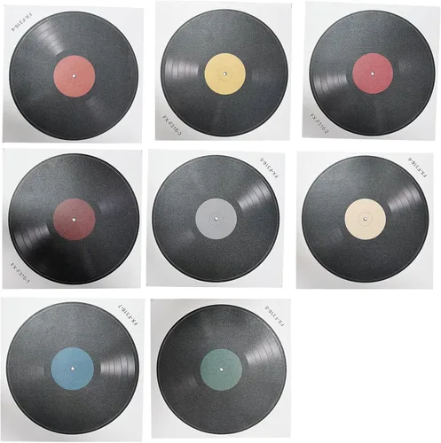 Vista 5 de Calcomanías de pared para decoración de discos de vinilo, 8 unidades, pósteres de cubierta de álbum de CD de 8.7 pulgadas, discos de vinilo