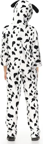 Vista 6 de BesserBay Mono dálmata con capucha para perro negro con cremallera para niños, 1-12 años
