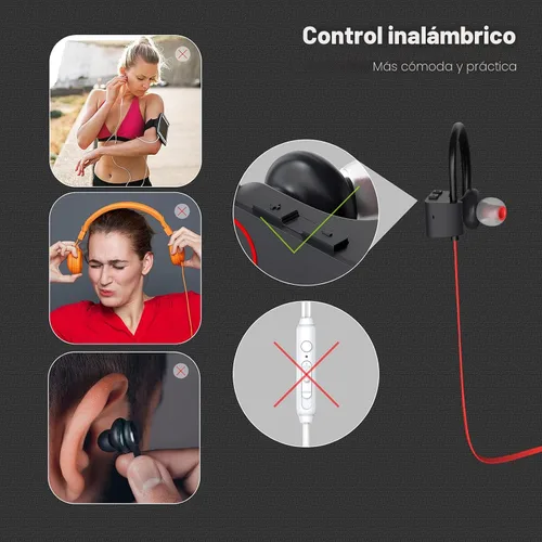 Vista 7 de Boean - Auriculares Bluetooth inalámbricos, auriculares Bluetooth 5.3 para correr, auriculares impermeables IPX7 con 16 horas de reproducción