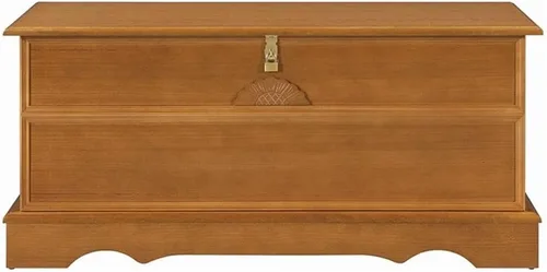 Vista 3 de Bowery Hill Cofre rectangular de madera tradicional de cedro, 40 pulgadas de ancho x 16 pulgadas de profundidad x 18.5 pulgadas de alto, acabado