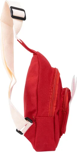 Vista 2 de Bolso bandolera para niños pequeños de dibujos animados de dinosaurios, bolso de hombro, monedero, mochila de cintura de nailon para niños de 1 a 5