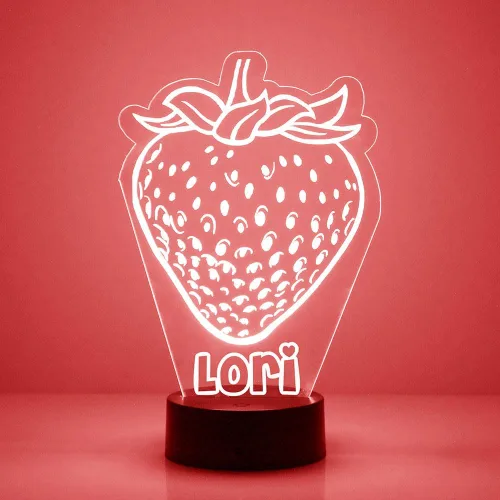 Vista 17 de MMS Food - Lámpara LED de luz nocturna, personalizada con tu nombre o texto, control remoto con 16 colores, 4 modos de luz, lámpara LED de regalo