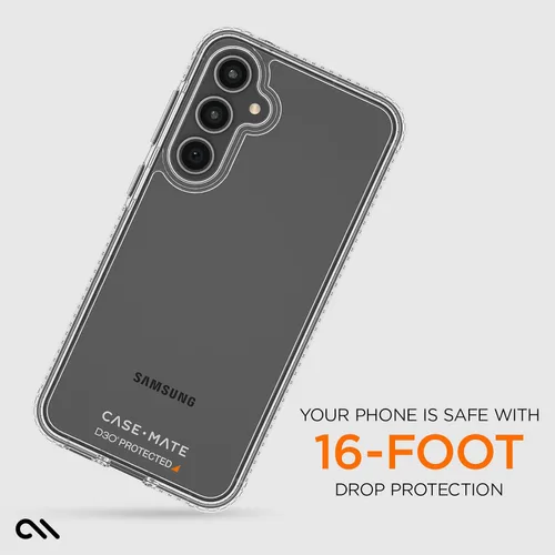Vista 3 de Case-Mate Funda transparente resistente para Samsung Galaxy S23 FE 5G [protección contra caídas D3O de 16 pies] [compatible con carga inalámbrica]
