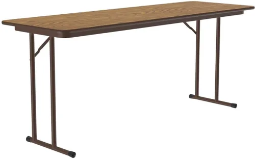 Vista 3 de Correll Mesa de seminario plegable de laminado rectangular en roble medio ST2496TF-06