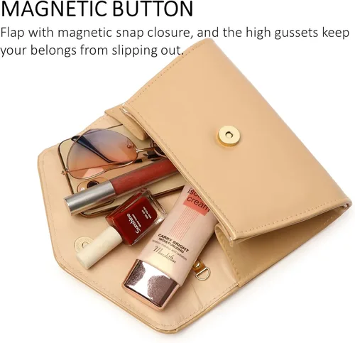 Vista 9 de Patent Leather Envelope Clutch Womens Evening Handbag Stylish Shoulder Bag Purse for Christmas Wedding Party Prom