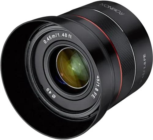 Vista 6 de ROKINON Lente compacta de enfoque automático de 1.772 in F1.8 Full Frame para Sony E-Mount
