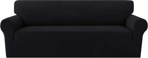 Vista 24 de MeilleMaison Funda elástica para silla reclinable, funda para sofá de 1 pieza con parte inferior elástica, lavable, protector de muebles Negro