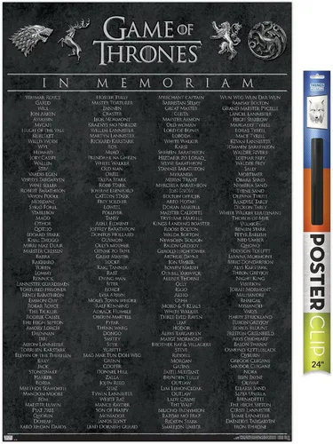 Vista 18 de Póster de pared de Juego de Tronos en memoria, 22.4 pulgadas de largo x 14.7 W, versión enmarcada de madera de granero Versión enmarcada Barnwood