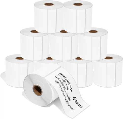 Vista 14 de Aegis Adhesives - Etiquetas térmicas directas de 1 pulgada x ½ pulgada para etiquetas de precio pequeño, dirección de devolución, carpeta