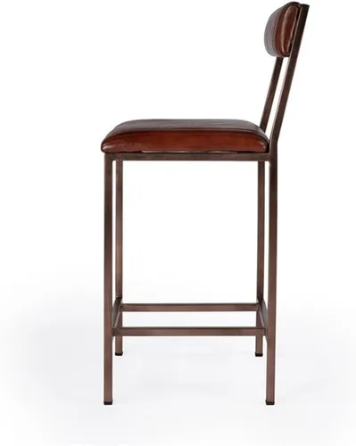Vista 6 de Butler Specialty Houston - Taburete de cuero de 24 pulgadas
