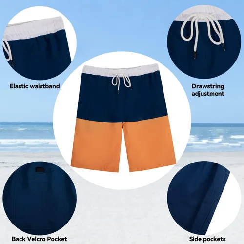 Vista 4 de Traje de baño para hombre, de secado rápido, traje de baño de playa para hombre