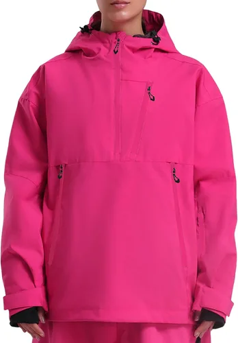 Vista 11 de GSOU SNOW Women's Snowboard Jacket Baggy Ski Jackets Waterproof Snow Hooded Coat Windproof Mountain Winter Outdoor Sports