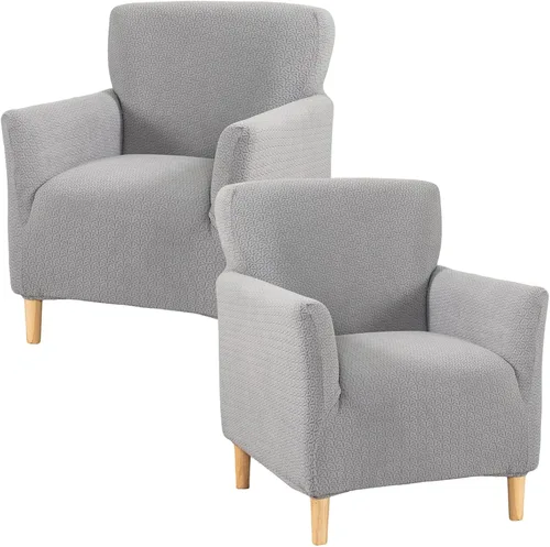 Vista 14 de Fundas de jacquard para sillón de banquete, fundas suaves para sillón de 1 pieza, fundas elásticas para silla de sala de estar, antideslizantes