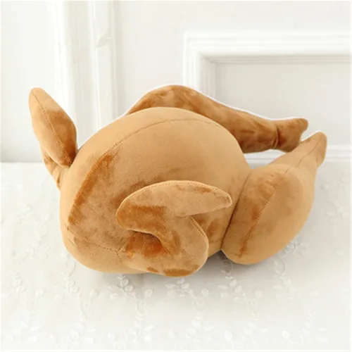 Vista 2 de Almohada de Pollo Almohada de Suelo Cojín Decorativo Cilíndrico Cojín de Sofá Almohada de Lectura Cojín para Automóvil (Pollo, 17.7in)