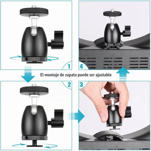 Vista 5 de Neewer Soporte adaptador para accesorios de cámara de fotos, con cabeza de bola pequeña, con traba.