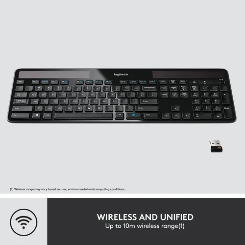 Vista 4 de Teclado solar inalámbrico K750, de Logitech , Negro talla única