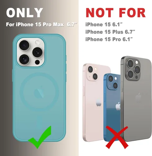Vista 1389 de Funda para Google Pixel 10 Pro XL, cubierta magnética mate, color negro Fit for MagSafe, Screen Protector included, Shockproof Military Grade