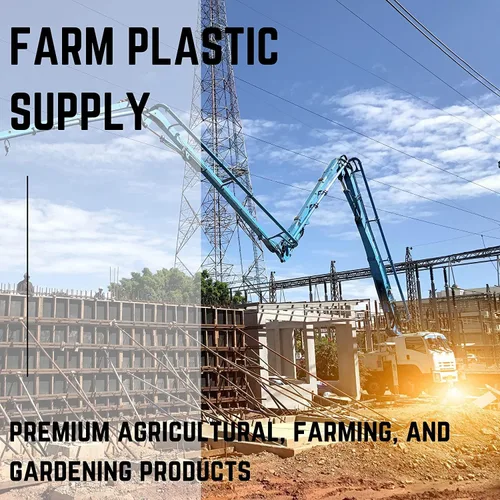 Vista 6 de Farm Plastic Supply - Barrera de vapor de hormigón - 15 mil - (14' x 35') - Lona de plástico azul resistente, láminas de poliolefinas, barrera