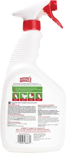 Vista 9 de Nature's Miracle Cat Urine Destroyer Plus, Enzymatic Cleaner, 32 oz