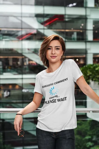 Vista 4 de InkPressions Camiseta divertida de Sarcastic Comment Loading Please Wait para hombre y mujer