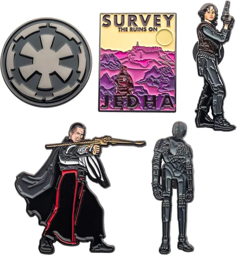 Vista 5 de Aventura en toda la galaxia de Star Wars Survey The Runs On Jedha - Juego de 6 pines a base de metal y esmalte con caja con licencia