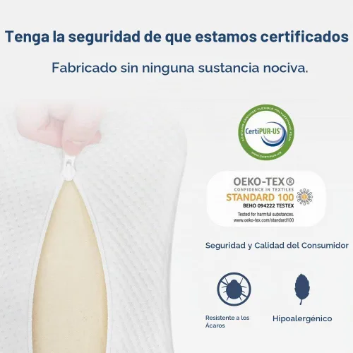 Vista 5 de Cushion Lab Almohada ortopédica extra densa para la rodilla para aliviar el dolor de espalda, dolor de piernas, cadera, embarazo, ciática y dolor
