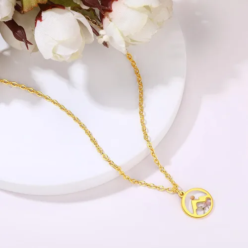 Vista 47 de Forget-Me-Not and Queen Anne's Lace Pressed Wildflower Necklace Birth Month Real Flower Necklace Gold/Silver Pressed Flower Jewelry
