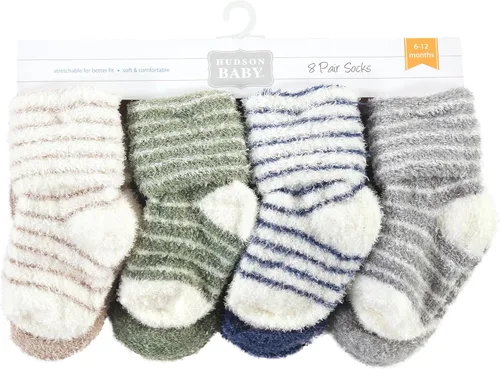 Vista 2 de Hudson Baby - Calcetines de algodón para recién nacidos y Terry para bebé niña
