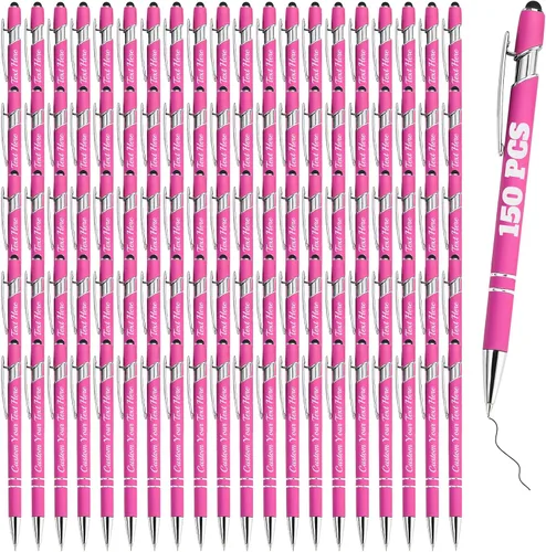 Vista 38 de Bolígrafos personalizados a granel 10 con nombre, grabados con punta de lápiz, bolígrafos de bola personalizados de escritura suave, regalos