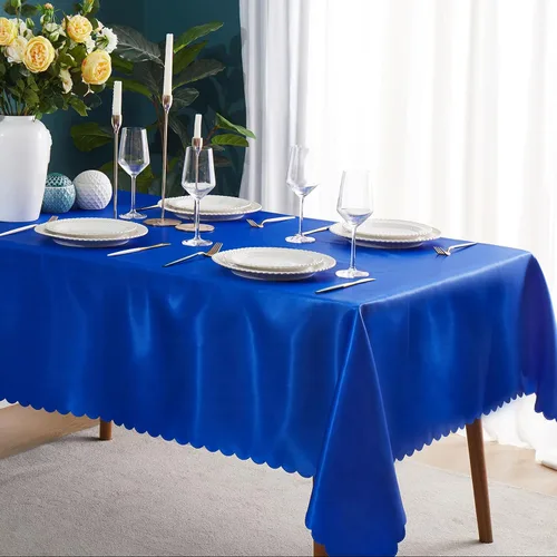 Vista 16 de KKJIAF Paquete de 1 mantel de satén negro de 58 x 102 pulgadas, rectangular, brillante, sedoso y suave, para decoración de banquete de boda, fiesta