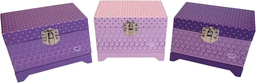 Vista 7 de Joyero de bailarina de regalo para niñas (rosa y morado)