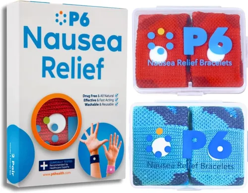 Vista 12 de P6 Bandas de mareo por movimiento para niños, pulseras para niños antináuseas, crucero por mar, viajes, enfermedades del automóvil, alivio natural
