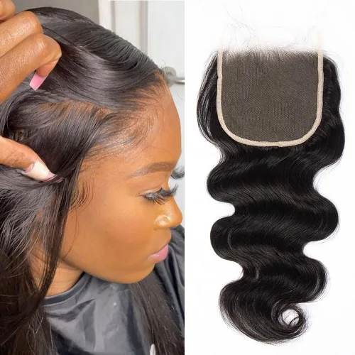 Vista 7 de 13x4 Frontal de encaje ondulado del cuerpo, frontal de encaje suizo transparente HD invisible prearrancado con cabello de nacimiento de grado 12A