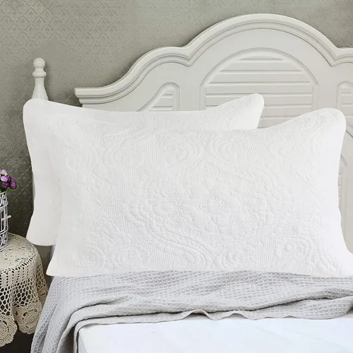 Vista 10 de Brandream Fundas de almohada acolchadas 100% algodón, 2 piezas, tamaño estándar, diseño de pájaros de campo americano, decoración de dormitorio