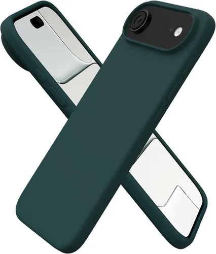 Vista 9 de ORNARTO Funda para iPhone Air de 6.5 pulgadas, silicona líquida delgada de 3 capas de goma de gel suave a prueba de golpes con forro de microfibra