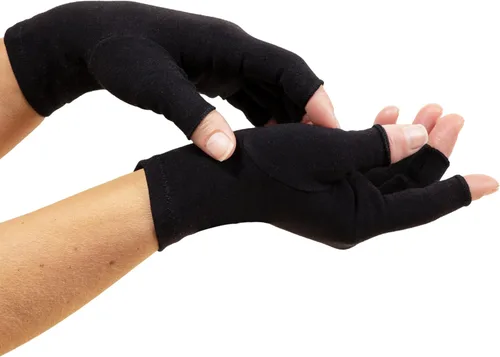 Vista 13 de GRACE & ABLE Guantes de compresión para artritis - Dedo abierto, mezcla de algodón, soporte de mano ligero y transpirable