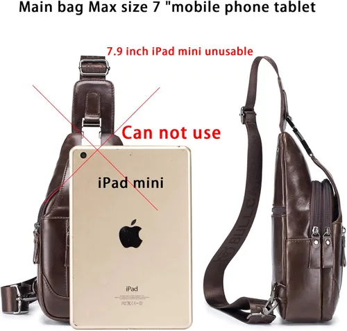 Vista 90 de LUKZIJAES Bolso bandolera de cuero genuino para hombre