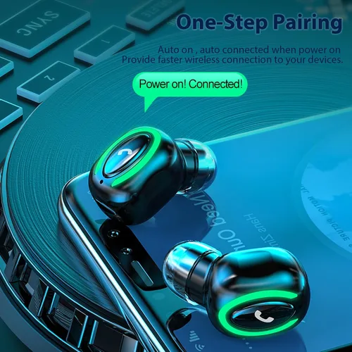 Vista 5 de Xmenha Mini auricular individual inalámbrico discreto auricular pequeño auricular Bluetooth auricular de un solo oído auricular auricular micrófono
