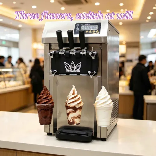 Vista 5 de máquina suave comercial del servicio 110V, máquina del helado