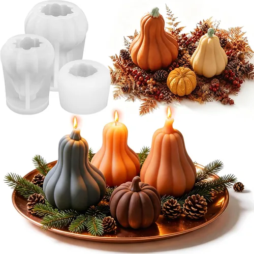 Vista 16 de Moldes 3D de fantasmas de Halloween para hacer velas, fundición de resina y decoración de bricolaje Halloween 3D ghost mold, reusable & flexible