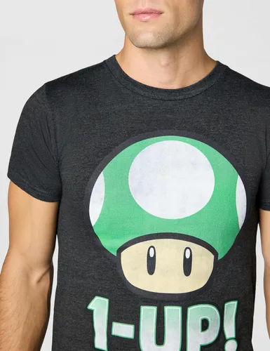 Vista 5 de Nintendo Camiseta Mario 1-up Mushroom para hombre