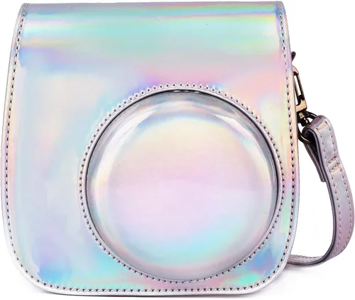 Vista 12 de Phetium Instant Mini 12 - Funda protectora para cámara compatible con Instax Mini 12 11, bolsa de piel sintética con bolsillo y correa de hombro