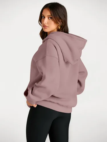 Vista 147 de Trendy Queen - Sudaderas extragrandes con capucha para mujer, suéteres de manga larga, sin botones, de vellón, de otoño, ropa de invierno