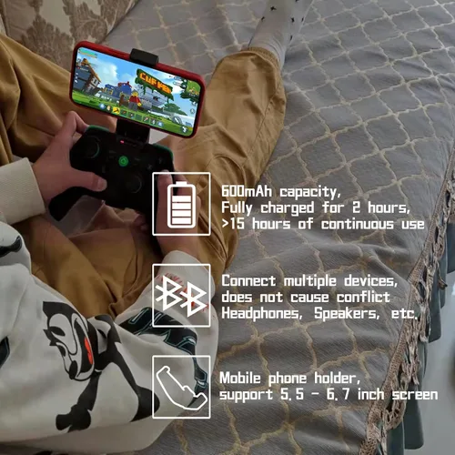 Vista 7 de Wuzcon Wireless Controller for iPhone, Android, Windows, Mac, PS3&4, Switch. Xbox and DualShock Dual Bluetooth Gamepad for Mobile Phone xCloud