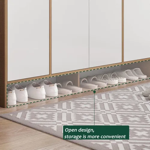 Vista 7 de OLOTU Zapatero simple para almacenamiento de zapatos, entrada de casa con 4 puertas, estante de almacenamiento de gran capacidad, estante de zapatos
