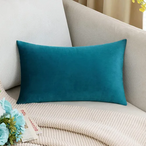 Vista 19 de MIULEE - Funda de almohada de terciopelo suave de lujo decorativa, funda de cojín rectangular única para sofá de primavera, dormitorio, automóvil
