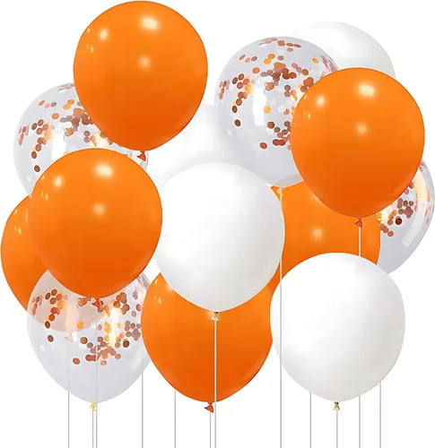 Vista 5 de Globos de helio de látex negro y dorado de 12 pulgadas, globo de confeti negro y dorado para decoración de fiestas, paquete de 50