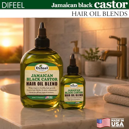 Vista 9 de Difeel - Mezcla de aceite de ricino negro jamaicano, tamaño de viaje, 2.5 onzas