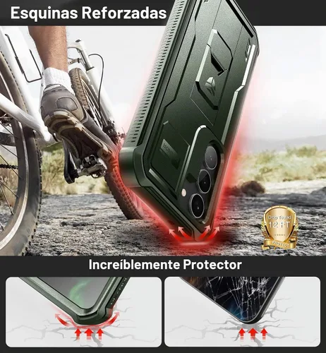 Vista 3 de Dexnor Funda de cuerpo completo para Samsung Galaxy S23 5G/6.1 pulgadas, marco frontal extra, protección de grado militar, protector de pantalla